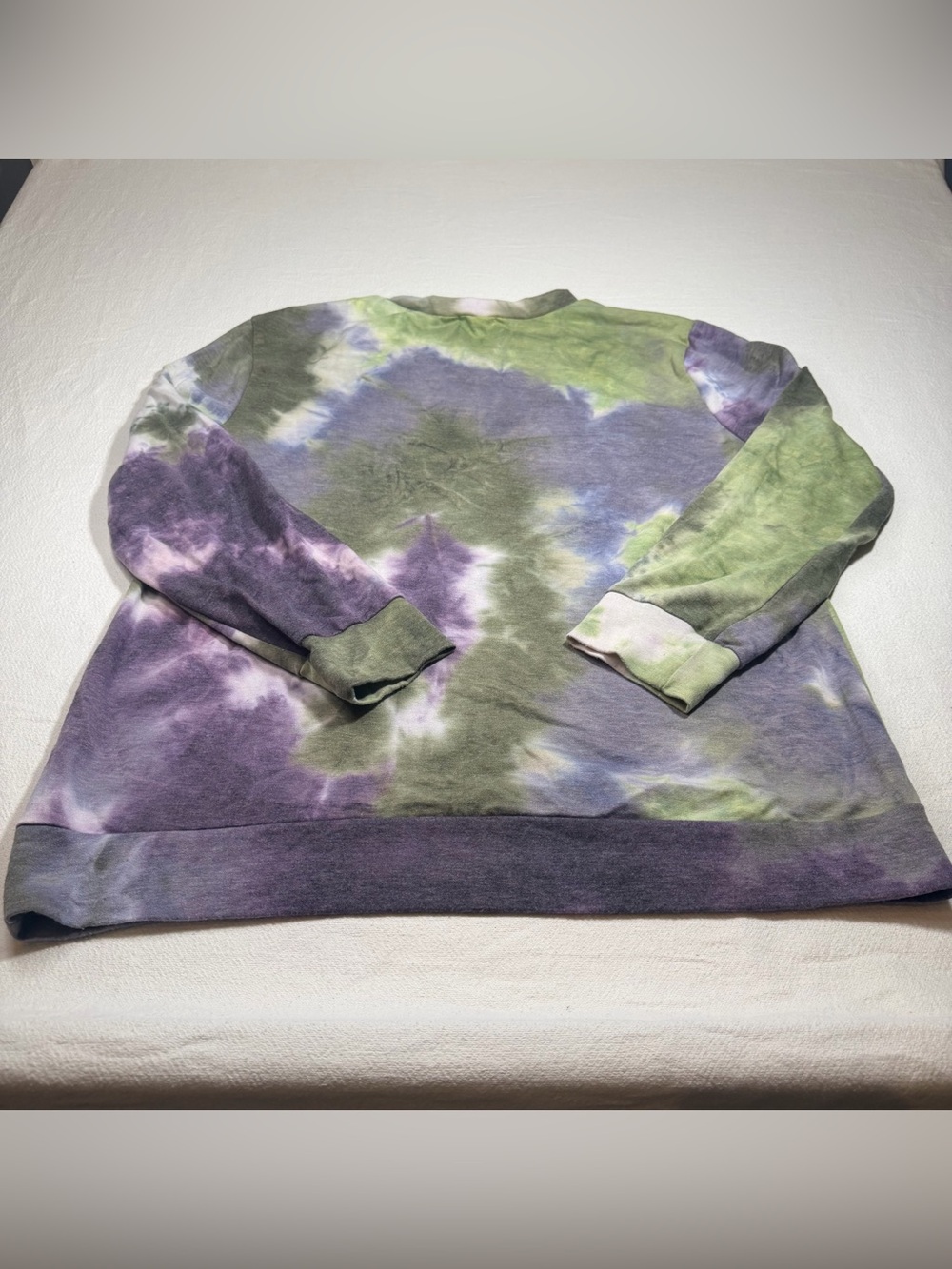 Riah Fashion Sweatshirt Women’s L Multicolor Tie Dye Crew Neck Long Sleeve